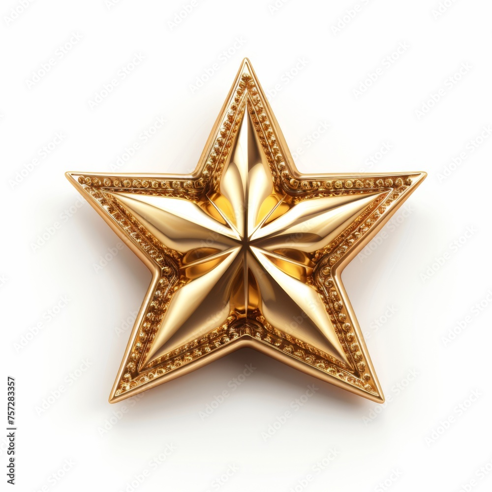 Shiny golden star award isolated on grey background Shiny golden star award isolated on grey background