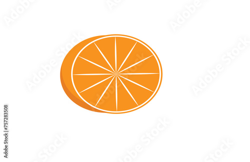 Orang fruit. Oranges that are segmented on a white background.