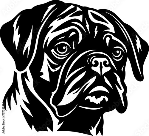 Pug - High Quality Vector Logo - Vector illustration ideal for T-shirt graphic