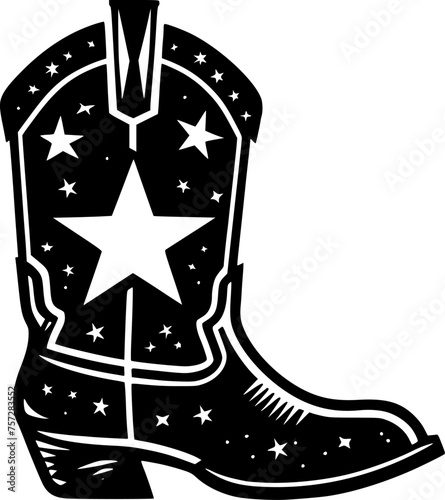 Cowboy Boot - High Quality Vector Logo - Vector illustration ideal for T-shirt graphic