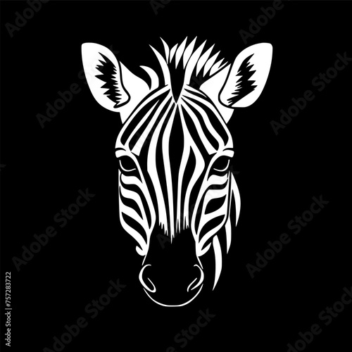 Zebra Baby - Minimalist and Flat Logo - Vector illustration