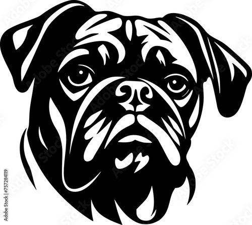 Pug - Minimalist and Flat Logo - Vector illustration