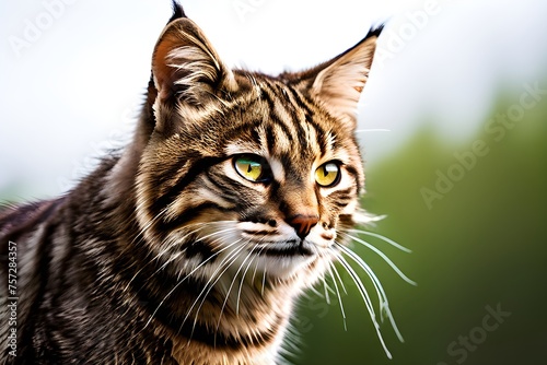 european wildcat captured in mid prowl eyes