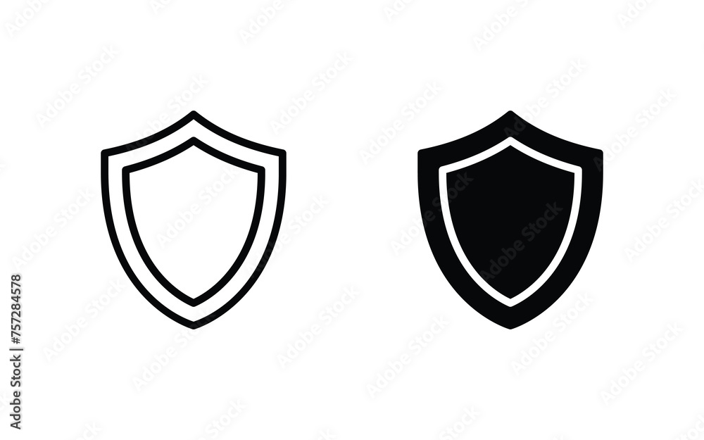 Shield icon set, Protection, Security icon vector illustration 
