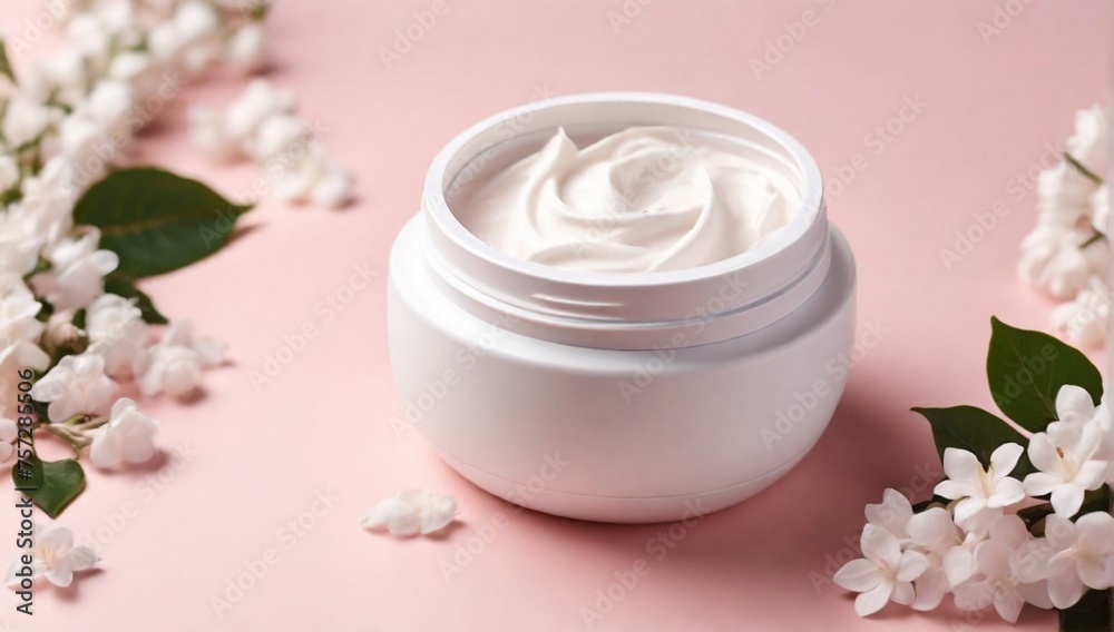 cream with flower