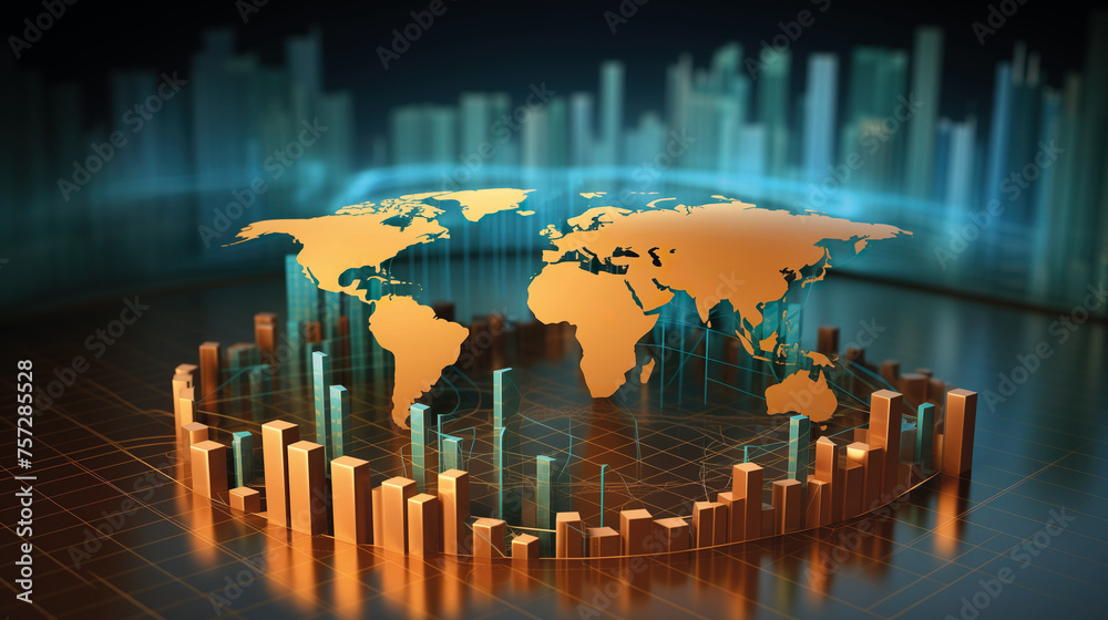 worldwide globalization and international business, global trade and economy shipping, networking of goods shipping and logistics