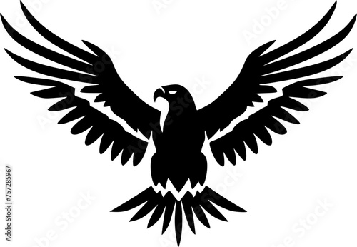 Eagle - Black and White Isolated Icon - Vector illustration © CreativeOasis