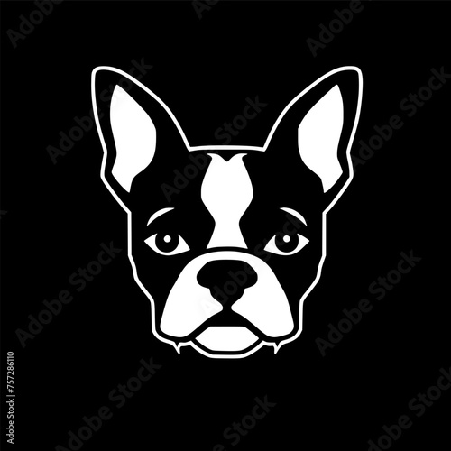Boston Terrier | Black and White Vector illustration