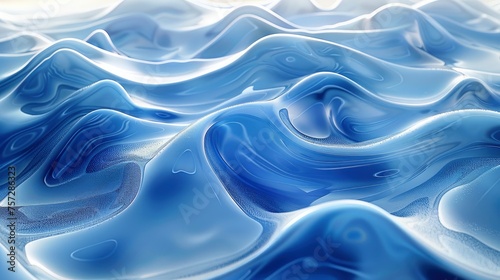 Abstract Blue Color Wave Curl Strip, Background HD, Illustrations