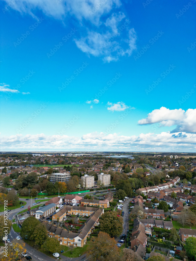 Sky and Clouds over Central Hemel Hempstead City of England Great Britain Sky and Clouds over Central Hemel Hempstead City of England Great Britain