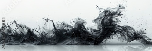 Abstract Ink Black Stain Splash Watercolor  Background HD  Illustrations