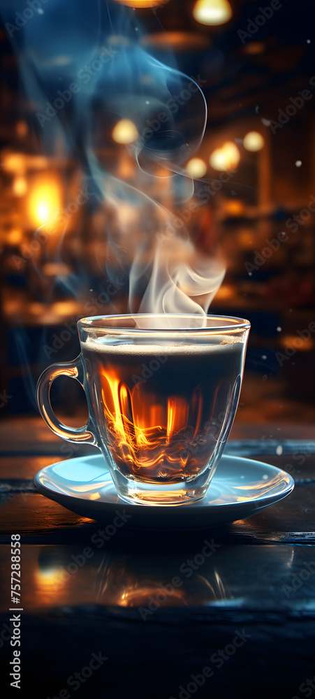 brewing coffee in a traditional coffee shop shaped wallpaper design abstract organic colorful background, ai generative brewing coffee in a traditional coffee shop shaped wallpaper design abstract organic colorful background, ai generative