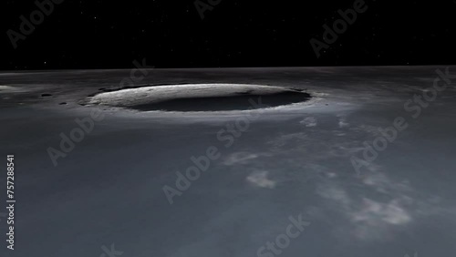 A view over the moon crater