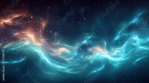 Abstract Lines Aurora Borealis Night Sky, Background HD, Illustrations