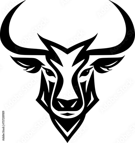Bull | Minimalist and Simple Silhouette - Vector illustration