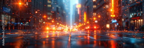 Abstract Motion Blur City, Background HD, Illustrations