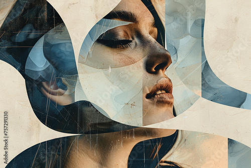 Dreamy young woman lifestyle poster 