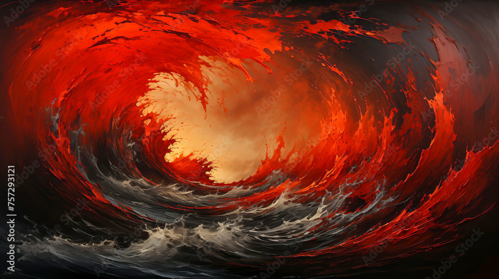 Abstract depiction of a whirlwind, symbolizing the passionate and intense emotions swirling within