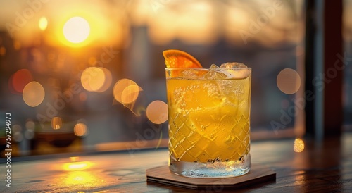 Close Up of a Drink on a Table