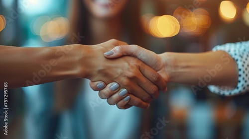 Close Up of Two People Shaking Hands