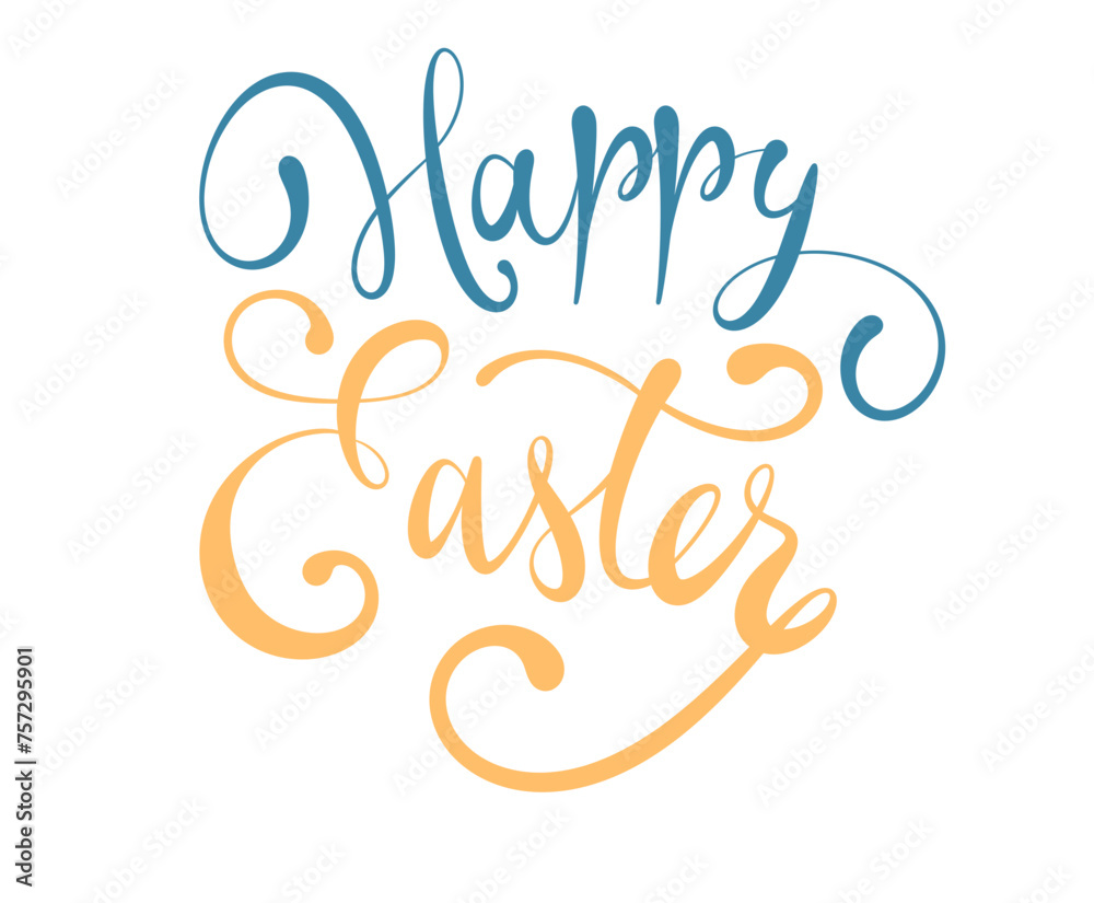 Happy Easter Lettering Text