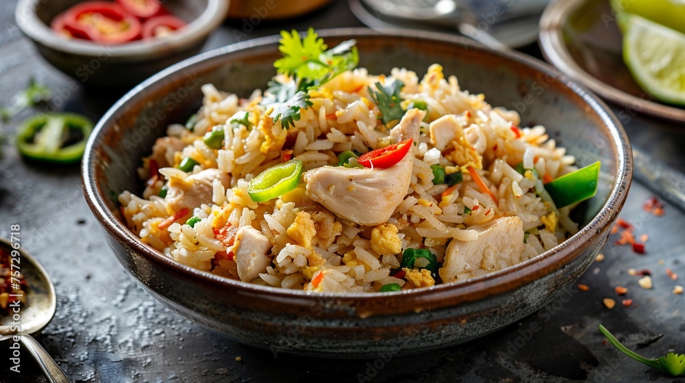 Khao Pad fragrant fried rice with chicken