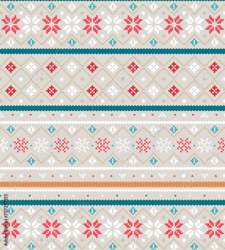 Fairisle Christmas pattern background
