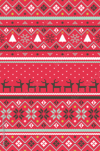 Seamless Christmas pattern background