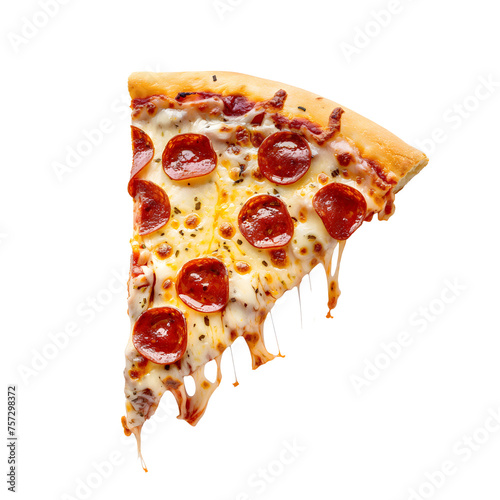 pizza with cheese isolated on transparent background Generative Ai