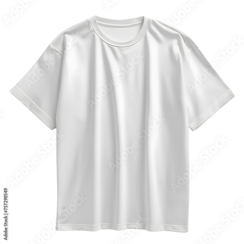white t-shirt oversize isolated on transparent background Generative Ai
