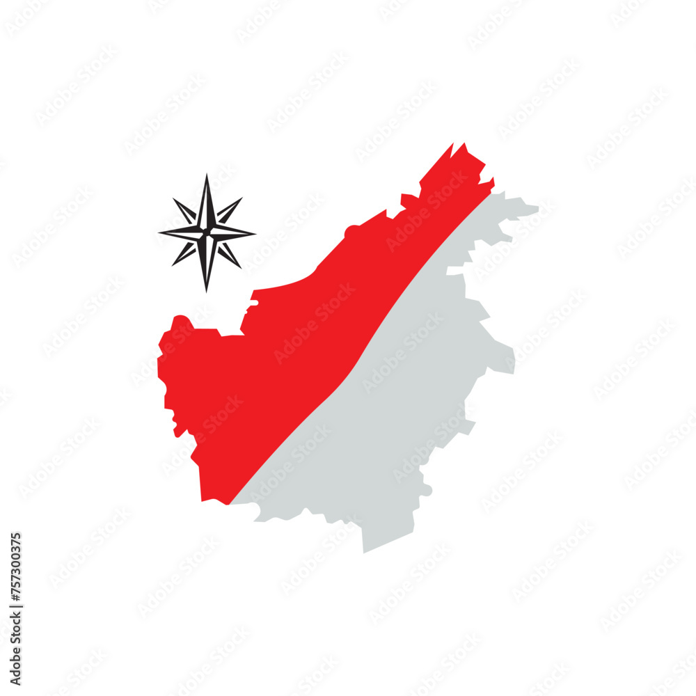 Kalimantan map icon vector illustration design Kalimantan map icon vector illustration design
