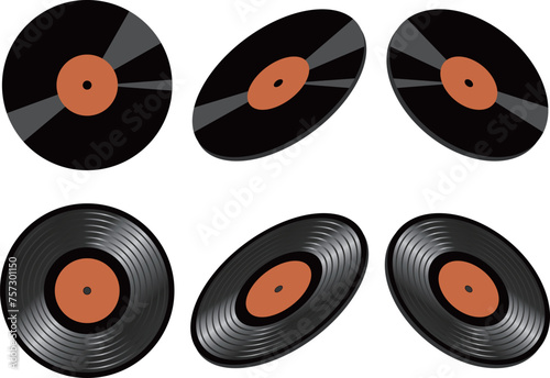 レコードのアイコン6種セット