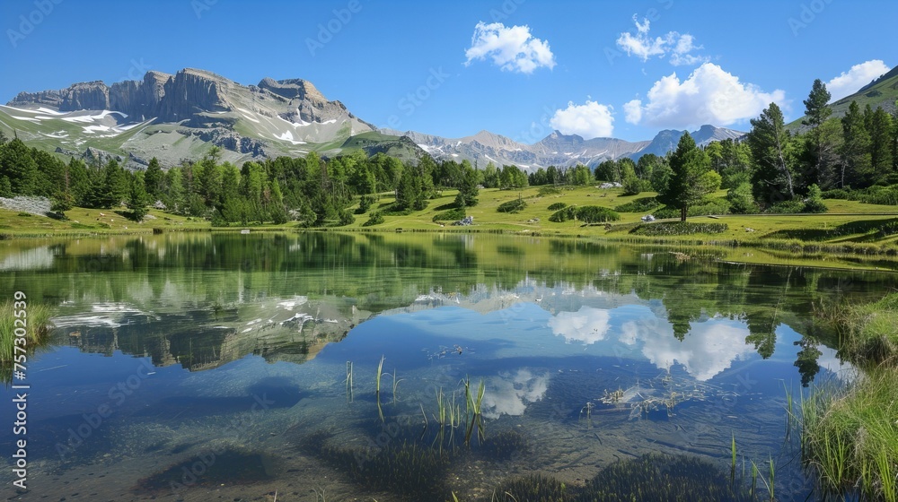 Fototapeta premium lake and mountains