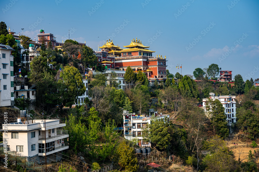 Elegant Namo Buddha Monastery Perched on the Forested Slopes of Namobuddha, Nepal