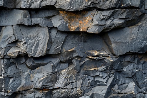 Natural patterns and textures of slate rock
