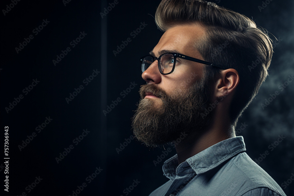 Obraz premium Created with generative AI picture of confident office worker IT specialist system administrator manager
