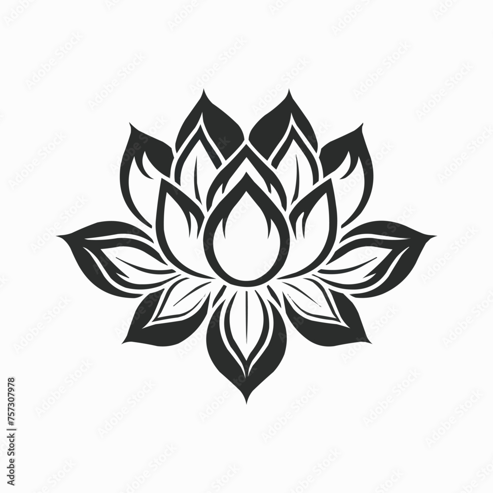 Zen Mandala: Lotus Flower Logo