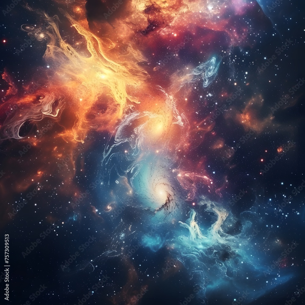 Space Background: Twinkling stars and swirling galaxies create a mesmerizing backdrop that transports viewers to the far reaches of the cosmos, igniting the imagination