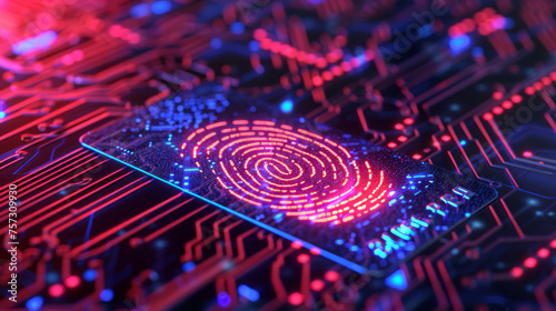 Digital footprint. A fingerprint on a credit card.