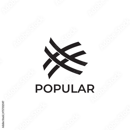 Popular hashtag symbol logo design