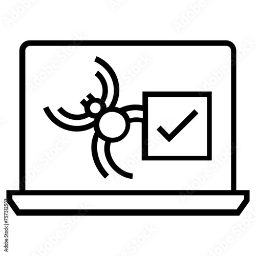 bug fixing icon, simple vector design