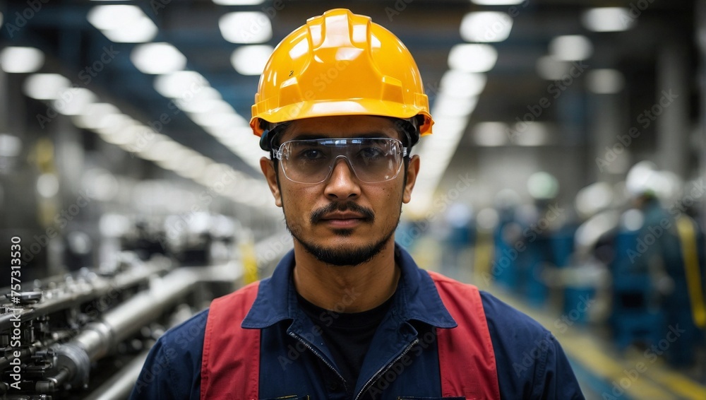mechanical engineer wearing a safety helmet in a factory with a production line. Industrial machinery and maintenance.
mechanical engineer wearing a safety helmet in a factory with a production line. Industrial machinery and maintenance.