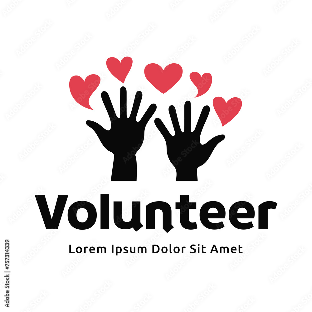 Volunteer logo premium vector illustration. Volunteer logo premium vector illustration.