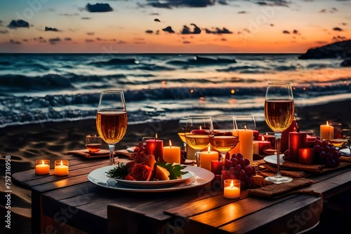 dinner at the beach