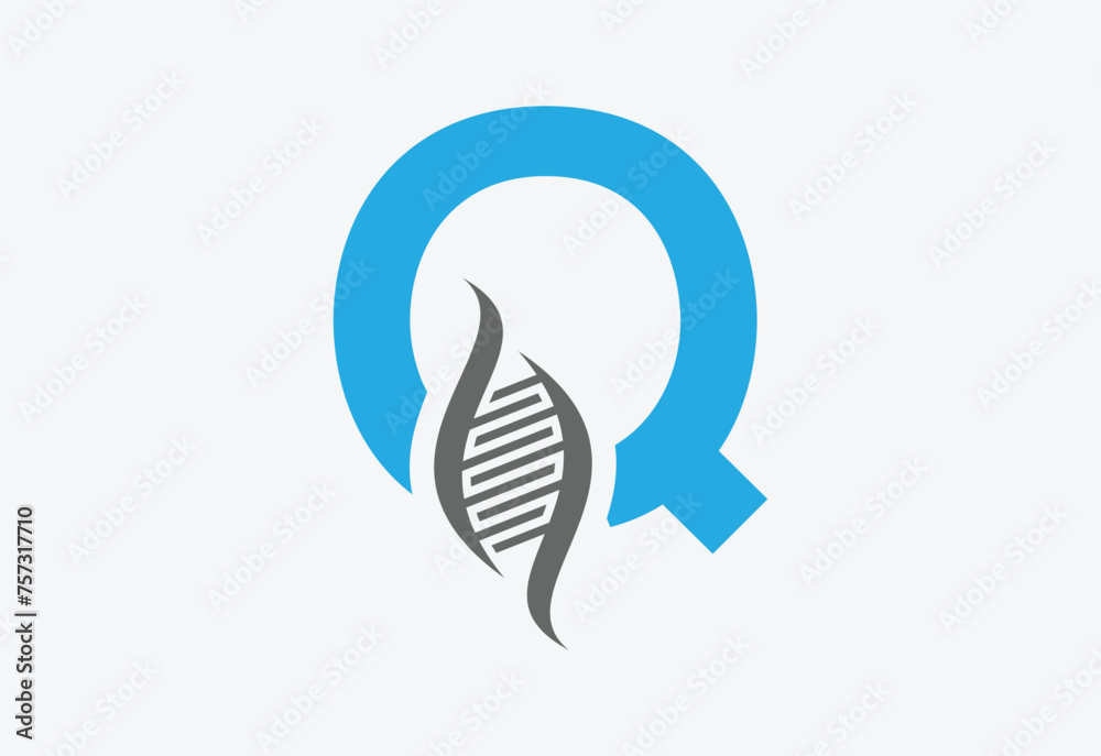 creative logo icon DNA latter Q creative logo icon DNA latter Q