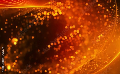 Abstract Gold Swirl particle