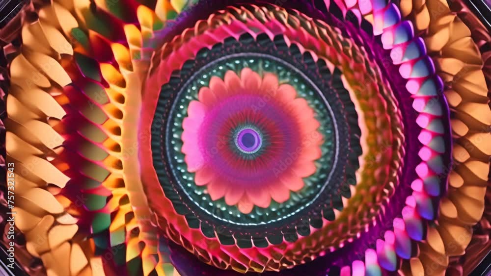 Close Up View of Circular Mandala Generative AI Close Up View of Circular Mandala Generative AI