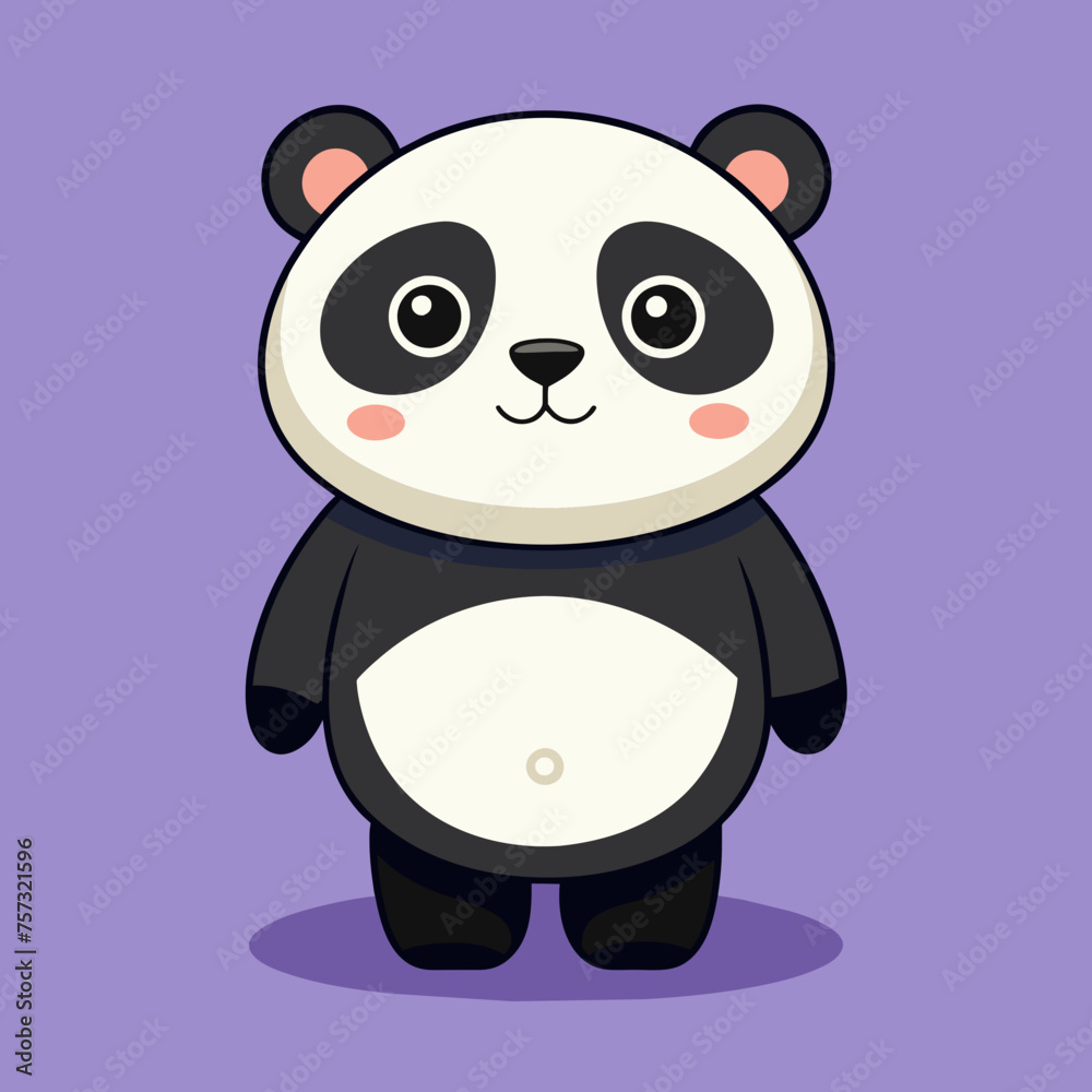 Fototapeta premium Panda, panda bears, mascot, pet, cartoon, pretty, cute, draw, Character, vector, illustration