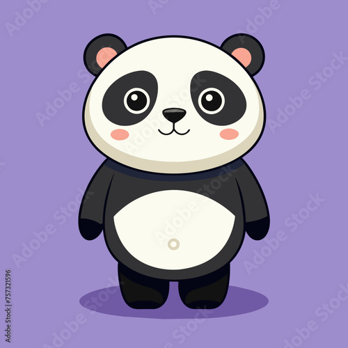 Panda  panda bears  mascot  pet  cartoon  pretty  cute  draw  Character  vector  illustration