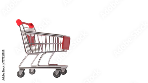 Empty Shopping Cart Isolated on a Transparent Background © Hasan